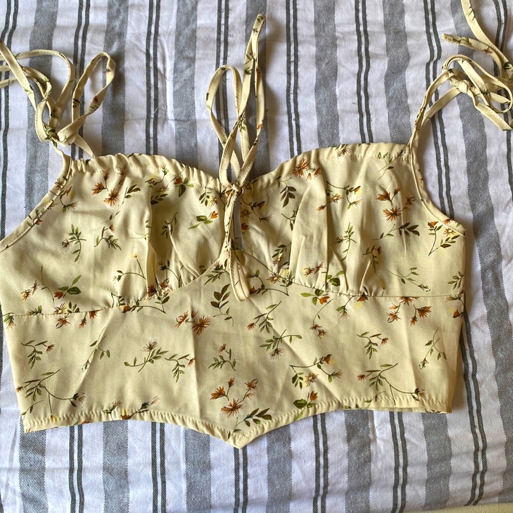 Floral satin top